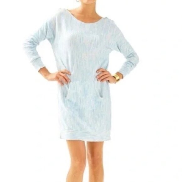 Lilly Pulitzer Jupiter dress, space dye lapis Blue Size Medium NWT - Picture 1 of 10